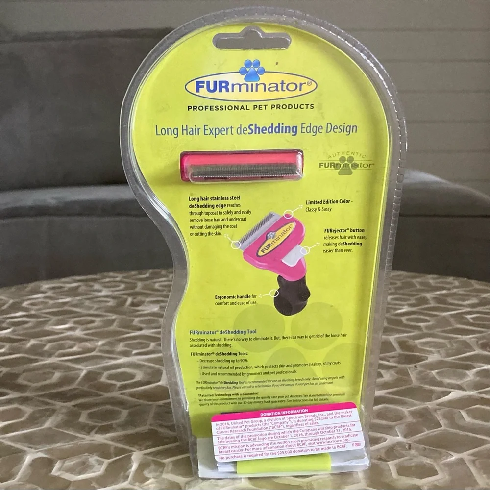 NEW! FURminator Undercoat Deshedding Tool for Small Dogs: Short Hair in Red/Grey